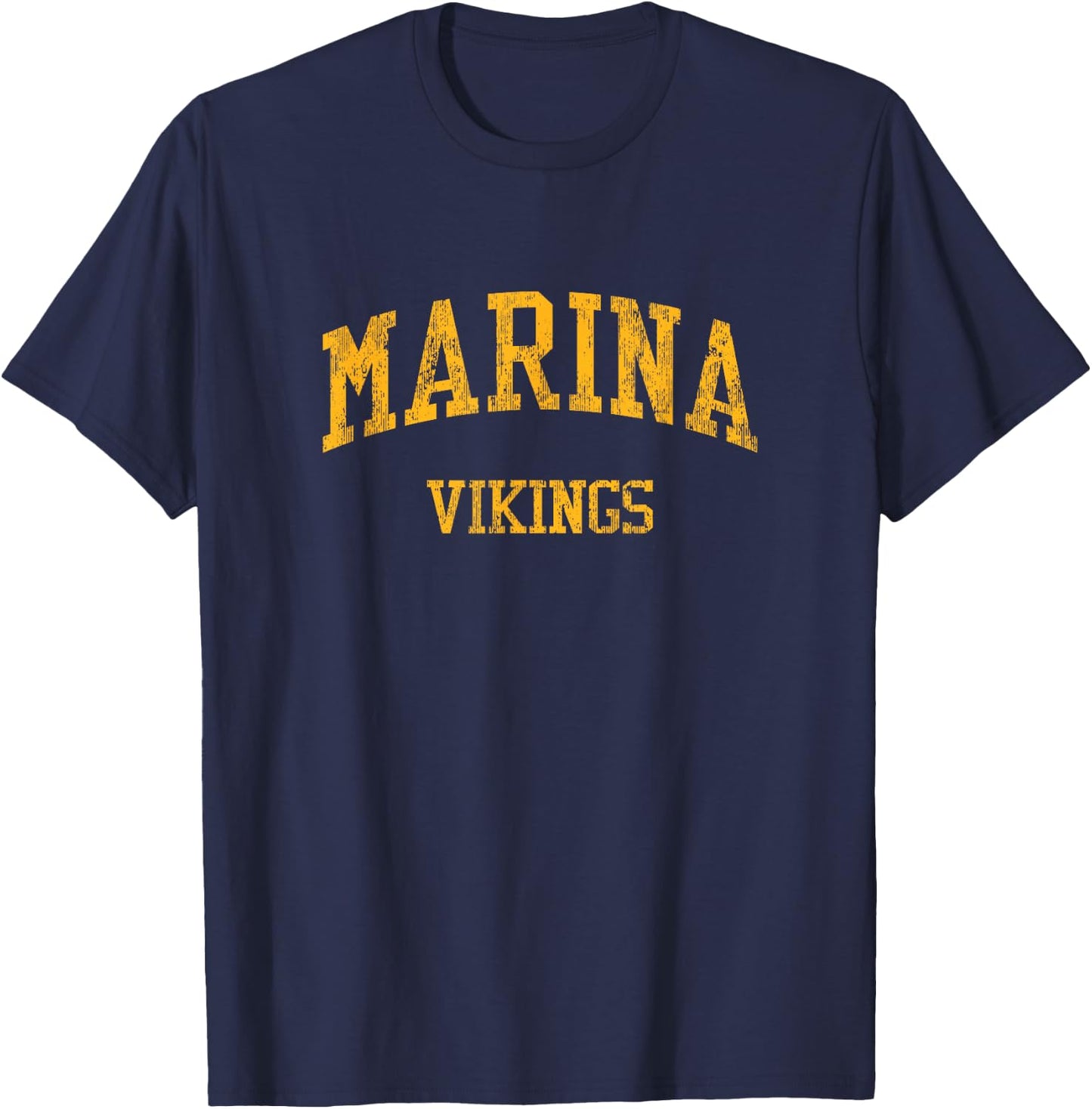 Marina High School HS Huntington Beach CA Vintage Sports T-Shirt - T-Shirt | Navy