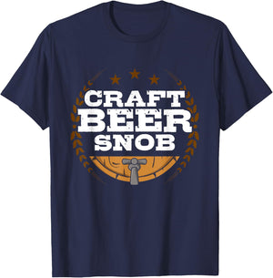 Craft Beer Snob Funny Craft Beer T-Shirt - T-Shirt | Navy