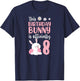 This Birthday Bunny Is Officially 8 Easter Birthday Party T-Shirt - T-Shirt | Navy