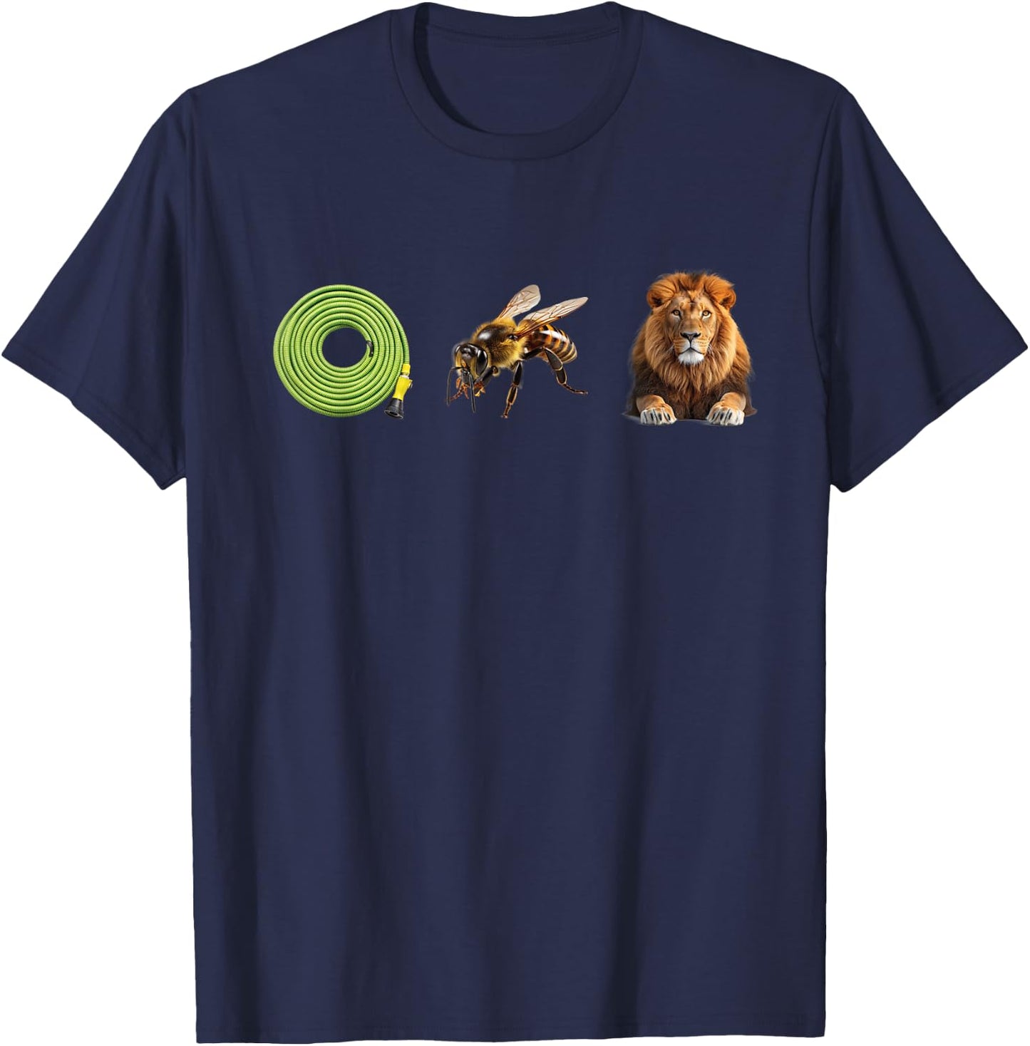 Hose Bee Lion Meme Realistic Costume Funny Pun Ho's Be Lying T-Shirt - T-Shirt | Navy