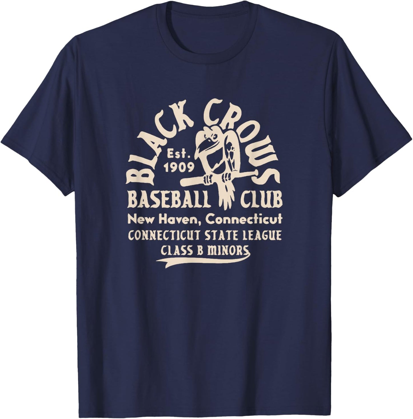 Vintage Crowes Defunct Connecticut New Haven Baseball Club T-Shirt - T-Shirt | Navy