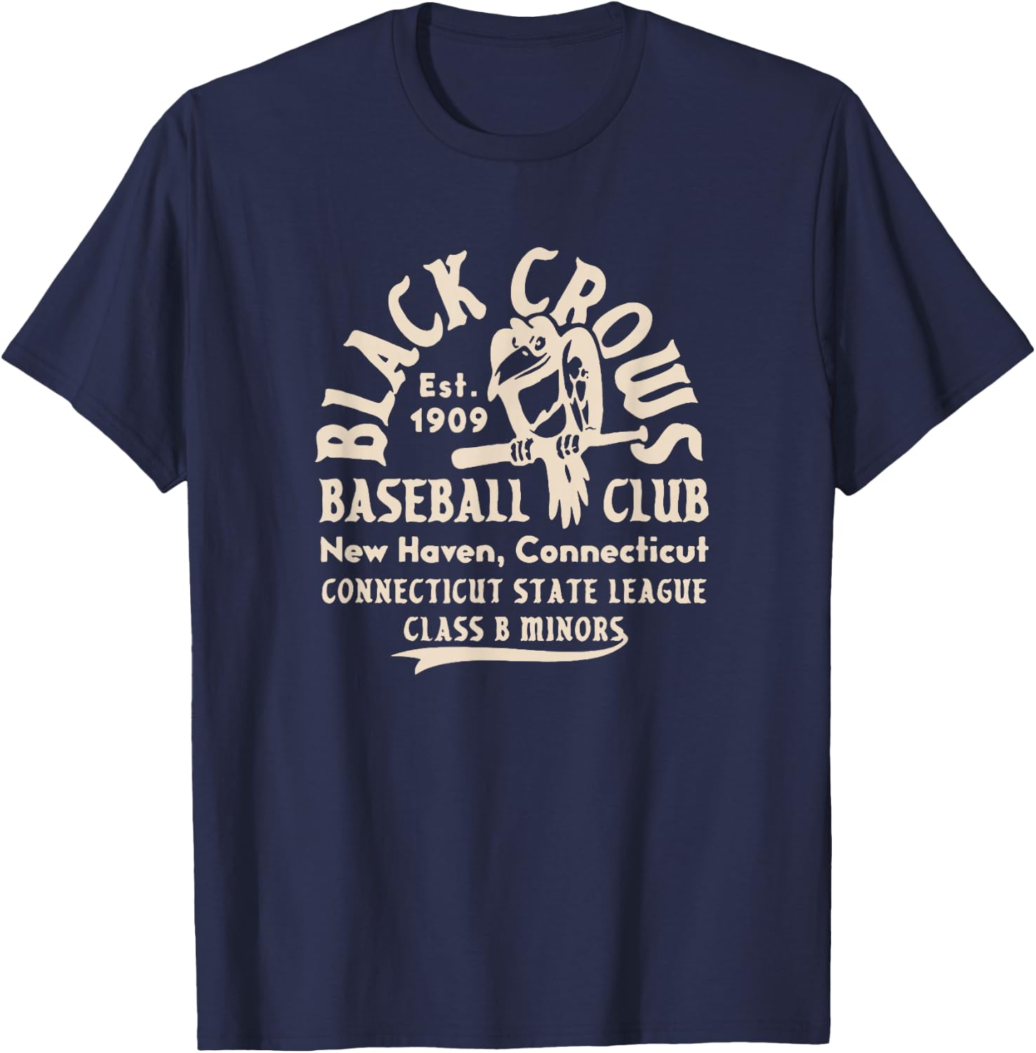 Vintage Crowes Defunct Connecticut New Haven Baseball Club T-Shirt - T-Shirt | Navy