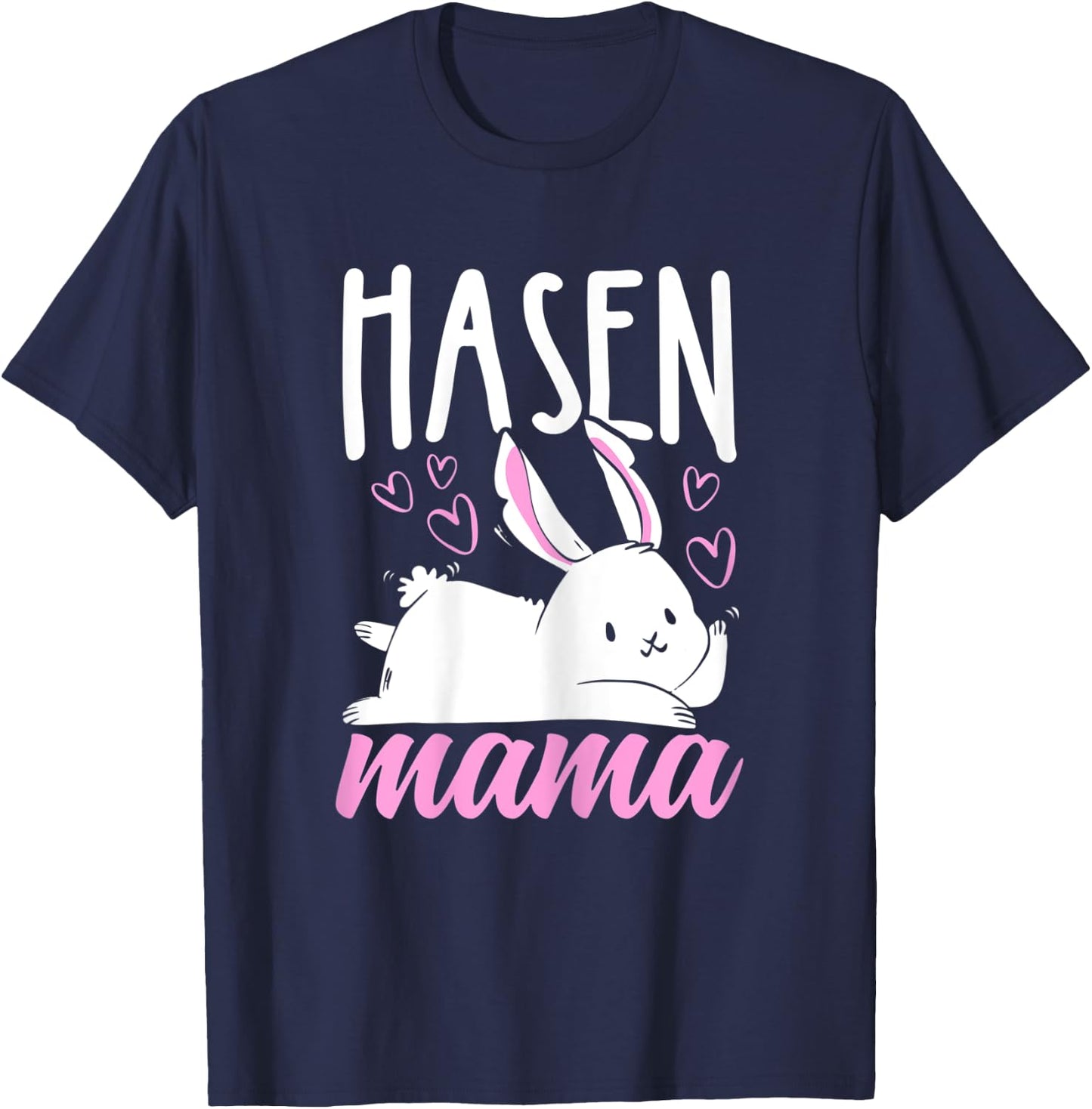 Damen Mama Hase Muttertagsgeschenk Ostern Hasen Mama T-Shirt - T-Shirt | Navy