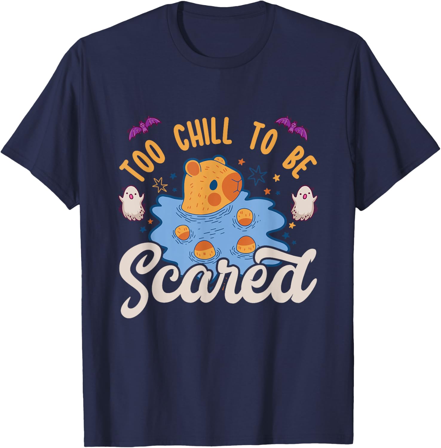 Spooky Capybara Squad Rodent Animal Halloween Capybara T-Shirt - T-Shirt | Navy