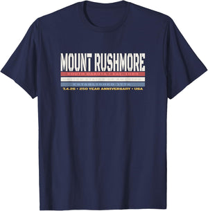 Mount Rushmore South Dakota Patriotic 250 Year Anniversary T-Shirt - T-Shirt | Navy