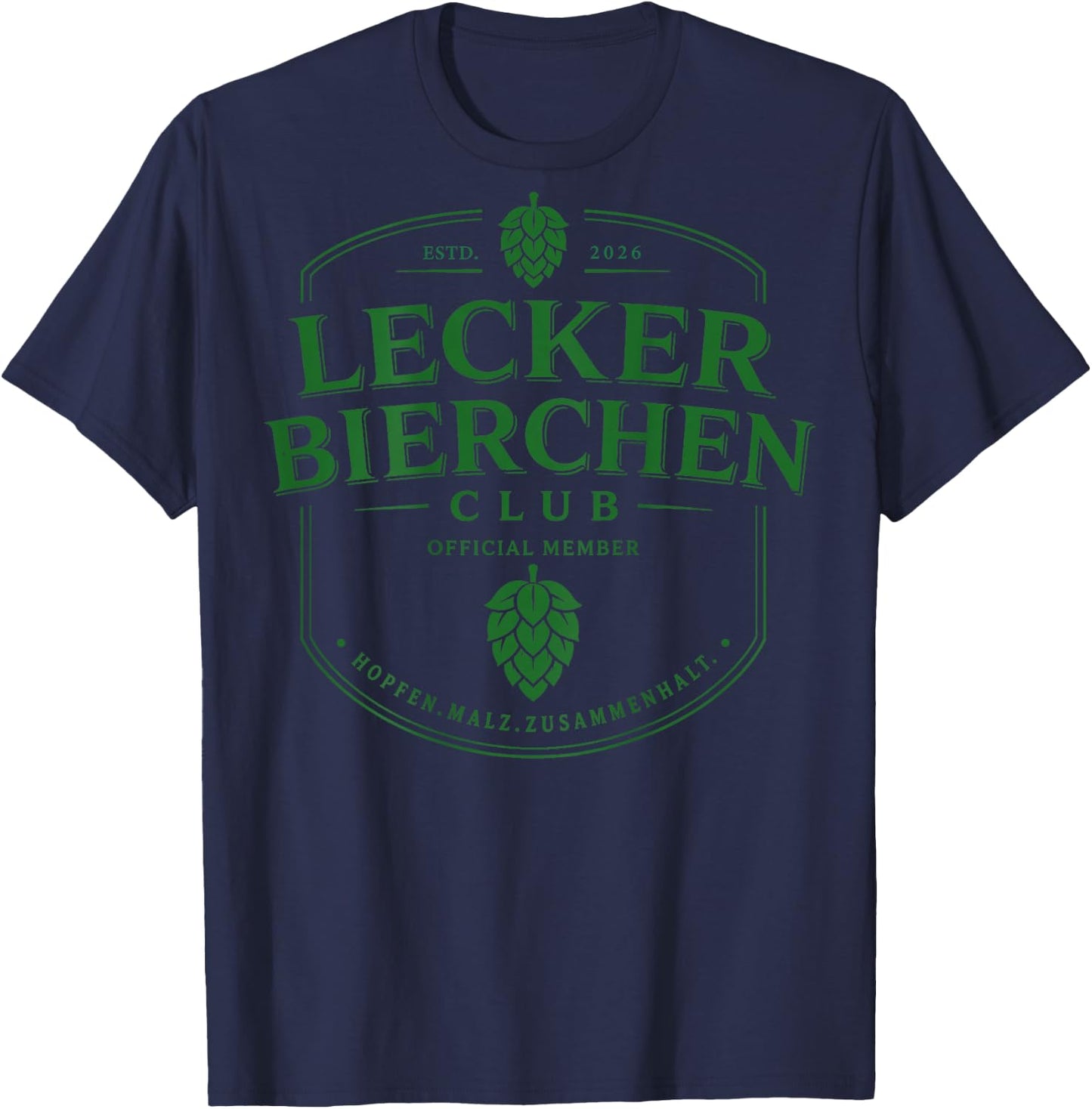 Lecker Bierchen Club (Backprint) T-Shirt - T-Shirt | Navy