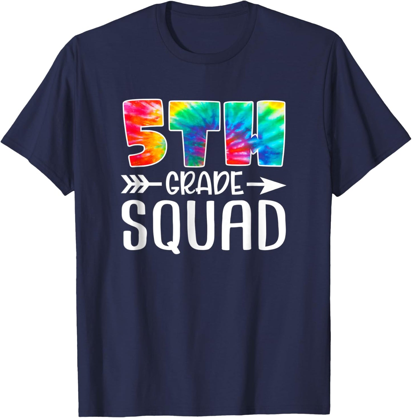 5th Grade Squad Tie Dye Back to School Teacher Student Men Women Kids T-Shirt - T-Shirt | Navy