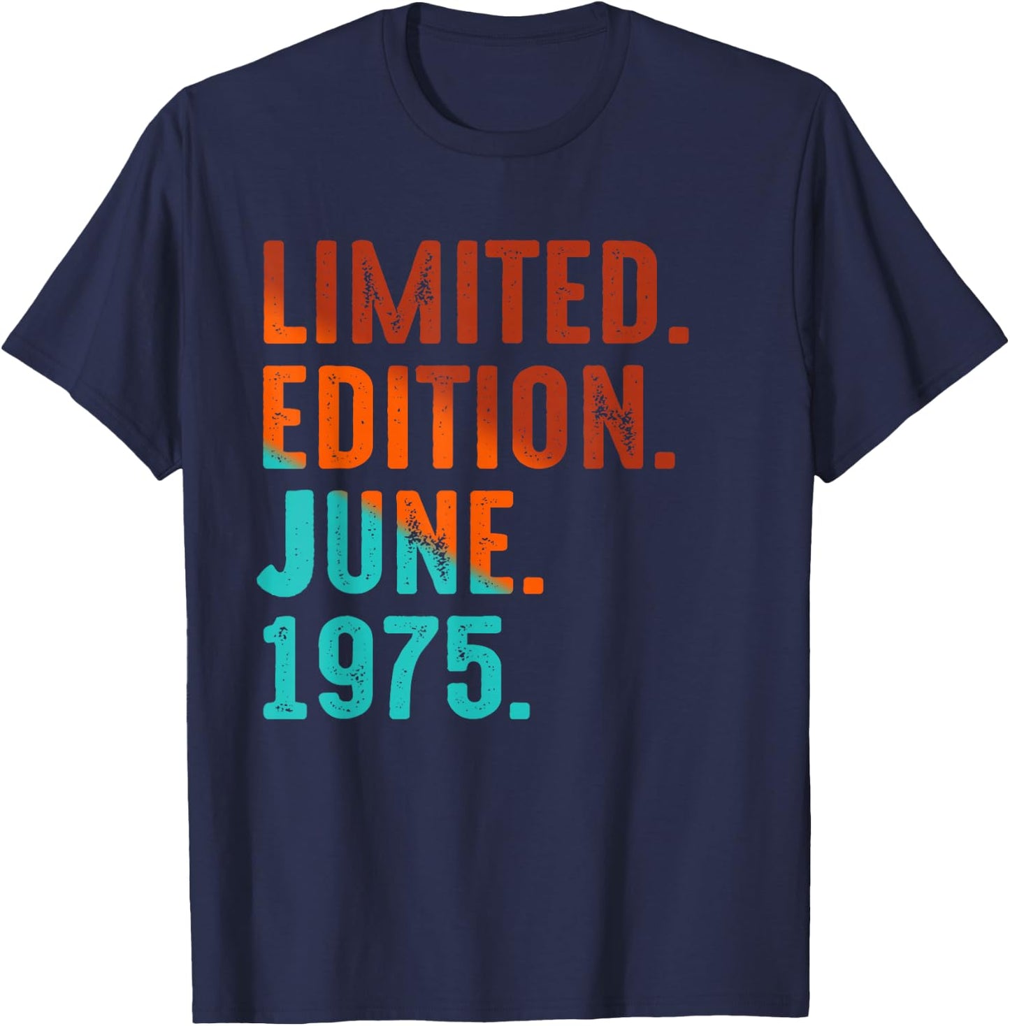 Édition limitée Juin 1975 Anniversaire T-Shirt - T-Shirt | Navy