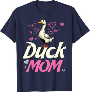 Crazy Duck Lady Funny Duck Lover Gifts Girls Women Duck Mom T-Shirt - T-Shirt | Navy