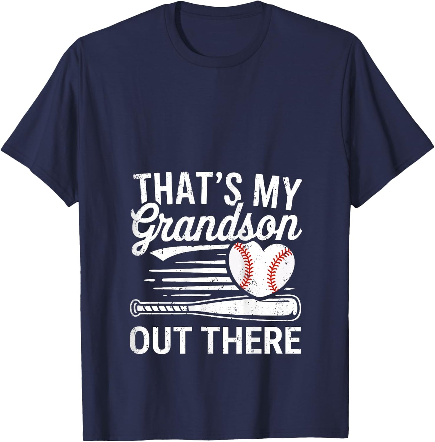 That's My Grandson Out There Shirt Women Baseball Grandma T-Shirt - T-Shirt | Navy