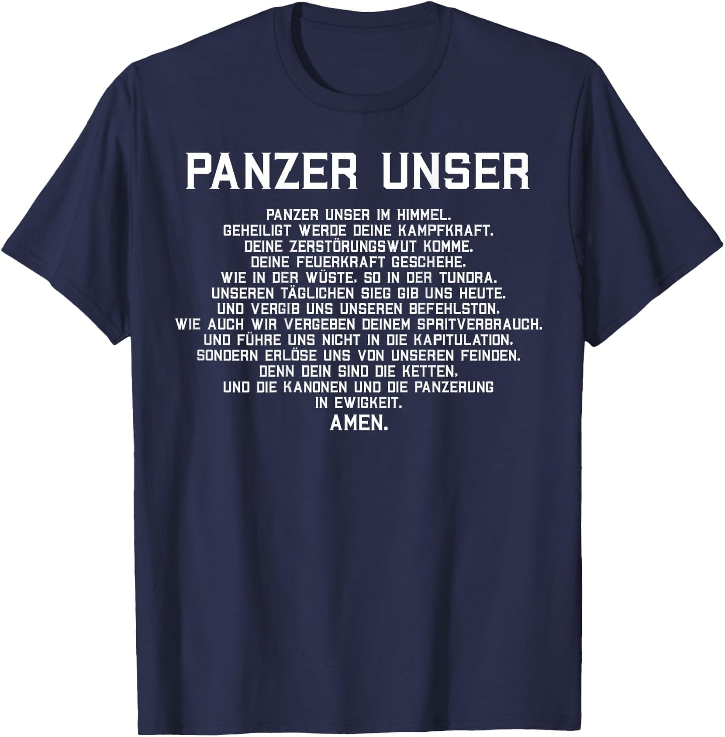 Tank Driver Tank Our Prayer , black T-Shirt - T-Shirt | Navy