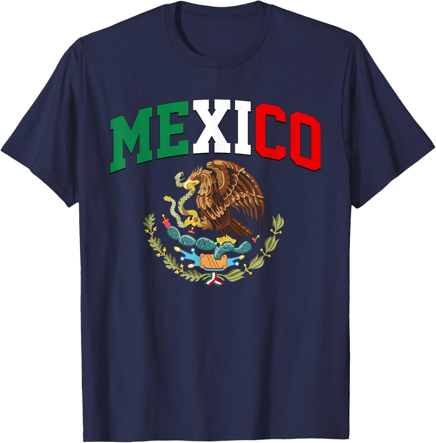 Mexico Mexican Flag Vintage Pride México T-Shirt - T-Shirt | Navy