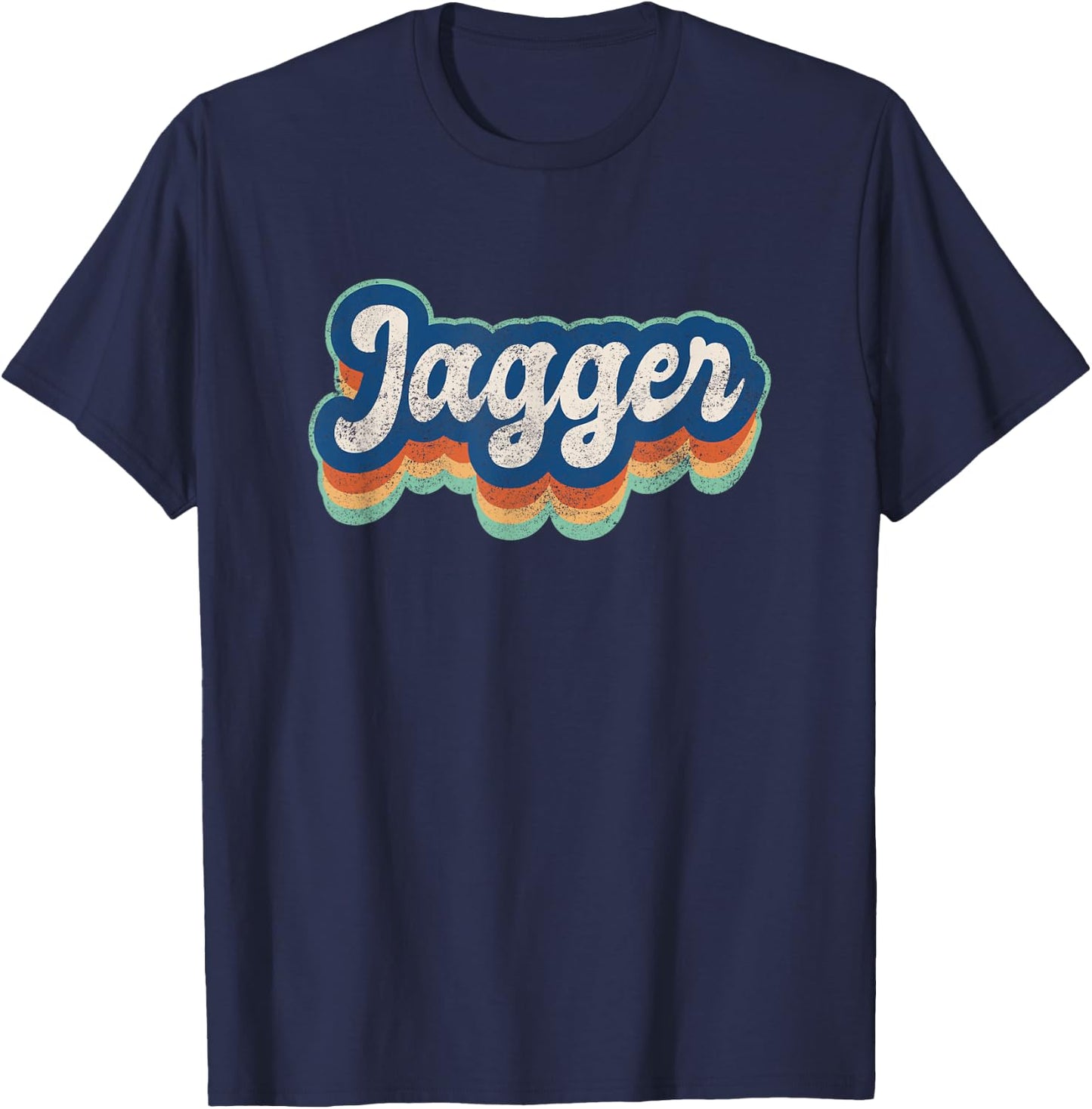 Jagger First Name Boy Vintage Style 70s 80s Personalized T-Shirt - T-Shirt | Navy