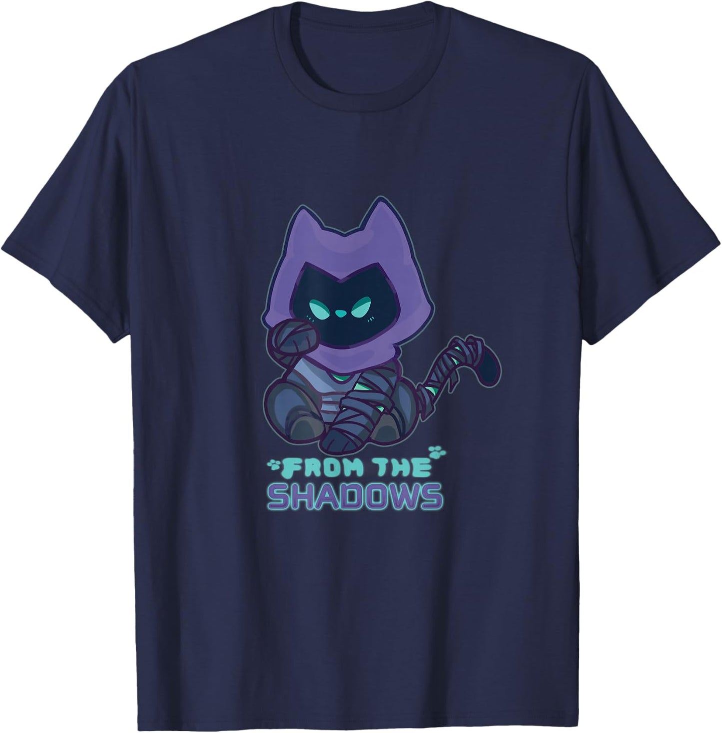 Chibi Omen Cat Valorant Gaming Cute , black T-Shirt - T-Shirt | Navy