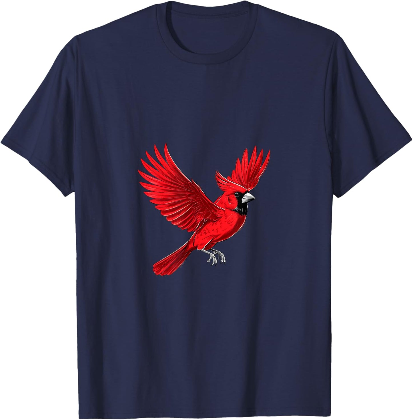 Lovely Northern Cardinal Bird Red Cardinal In Pocket T-Shirt - T-Shirt | Navy