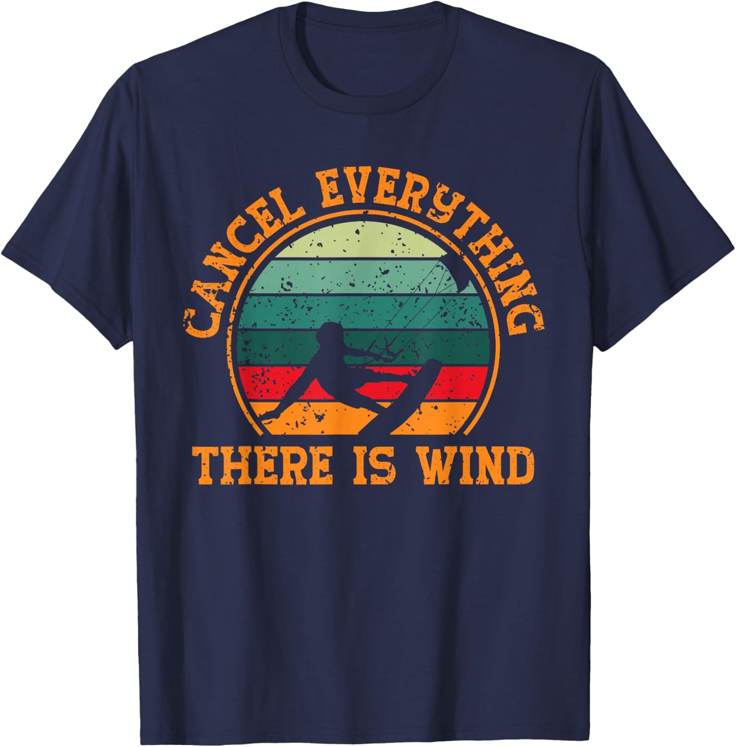 Kite Surfing - Surfing - Kitesurfing - Kiteboarding Wind Lover's T-Shirt - T-Shirt | Navy