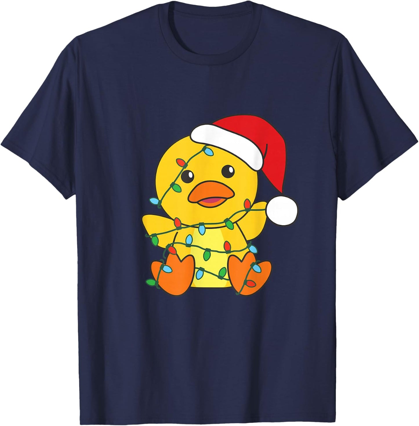 Duck Merry Christmas Winter Animals Duck T-Shirt - T-Shirt | Navy