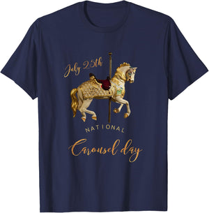 National Carousel Day - July 25th Souvenir T-Shirt - T-Shirt | Navy