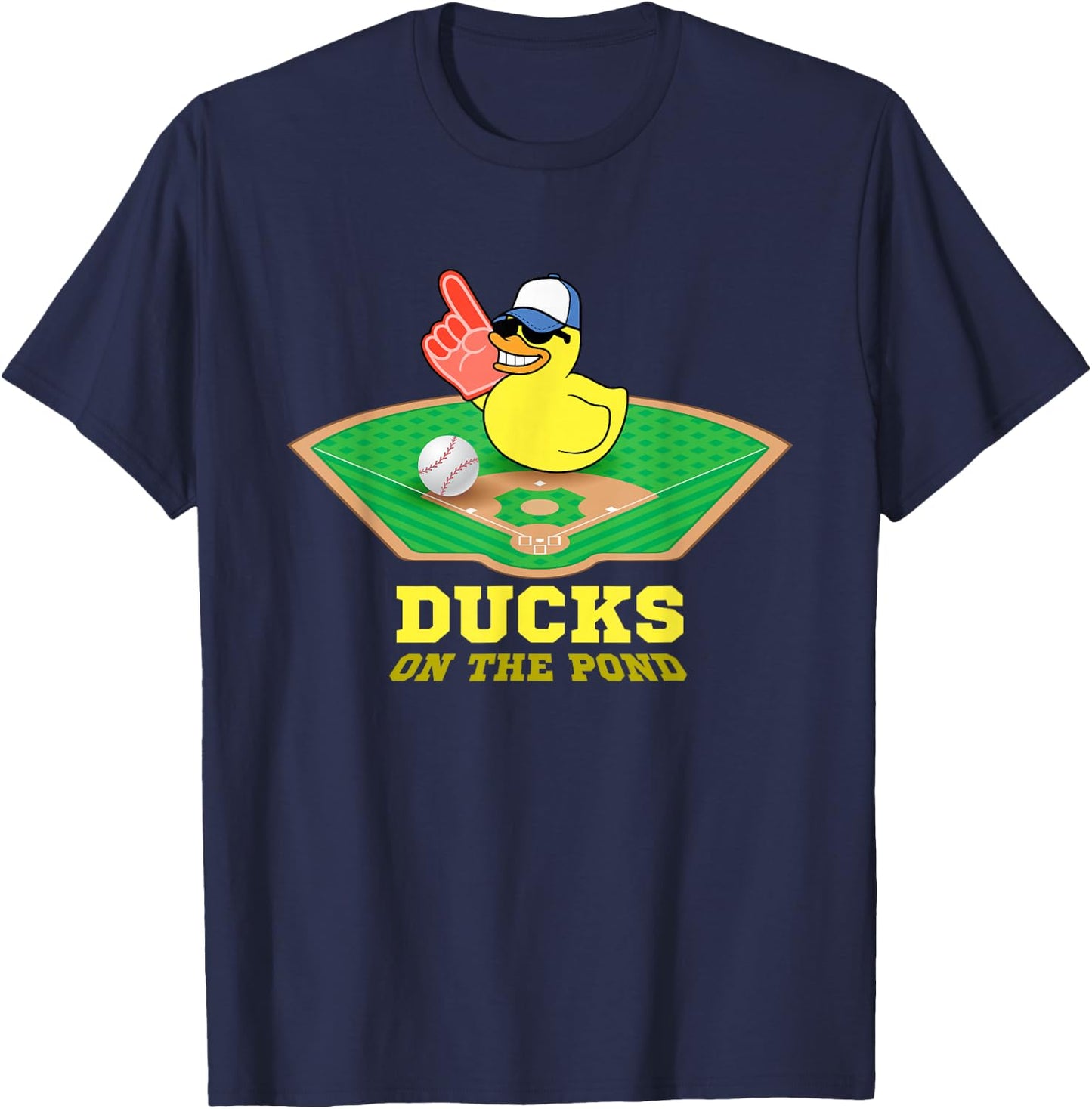 Ducks on the Pond Baseball Ducks on the Pond Baseball Sport T-Shirt - T-Shirt | Navy