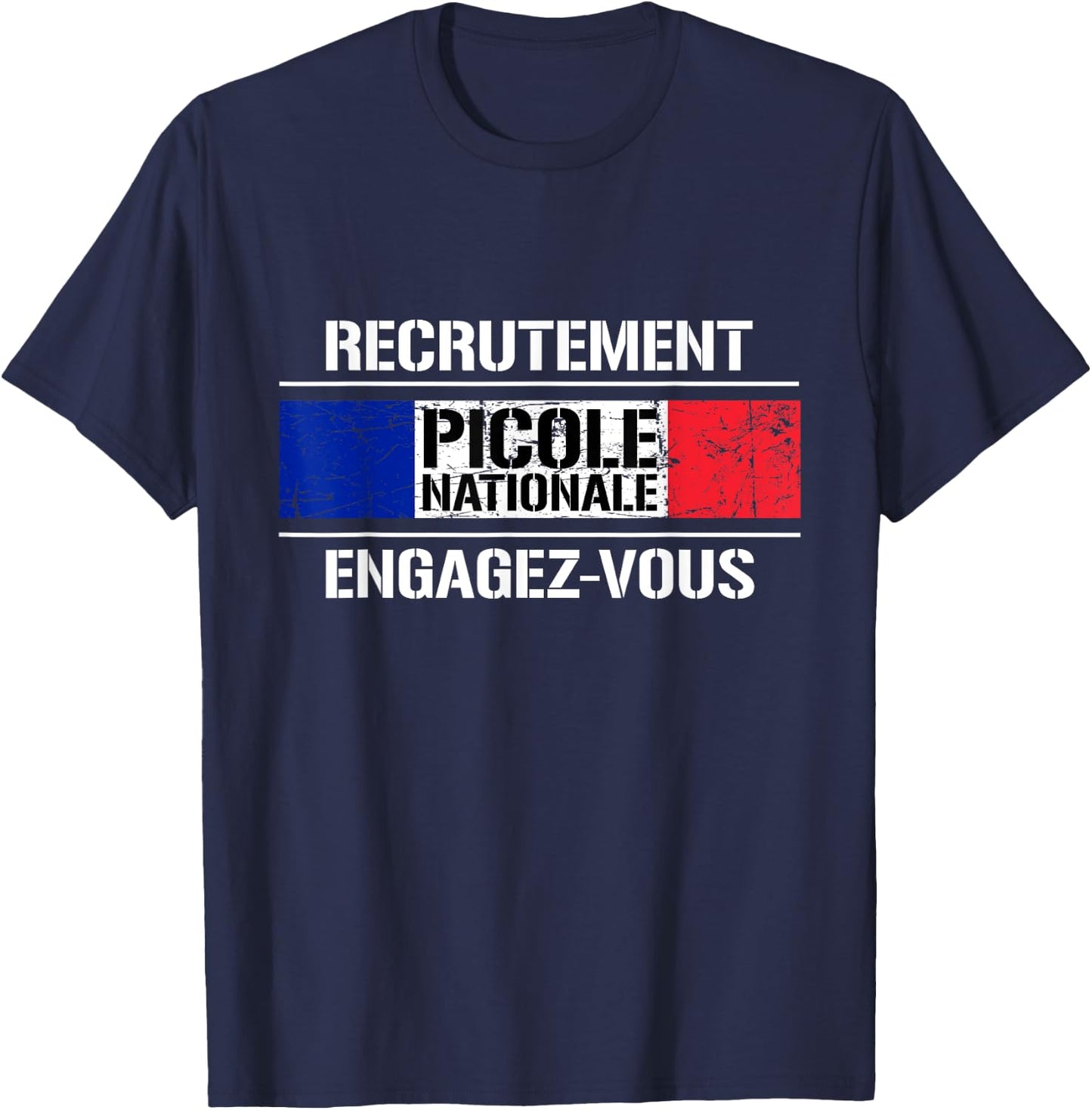 Picole Nationale Engage You Alcohol Humor , Black, S T-Shirt - T-Shirt | Navy