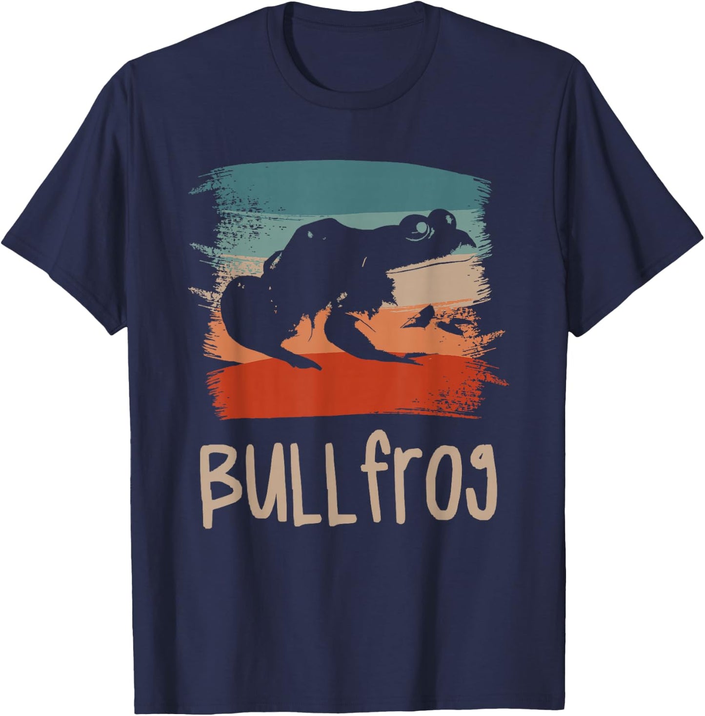 Retro Vintage Bullfrog Bullfrogs T-Shirt - T-Shirt | Navy