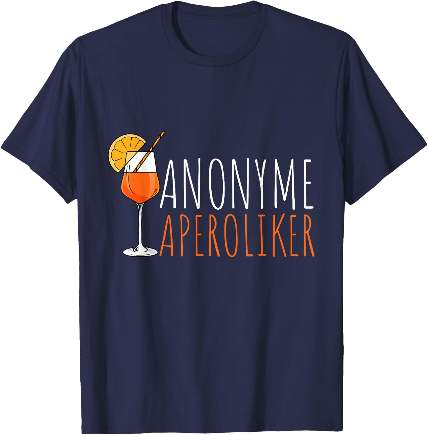 Aperol Spritz Fan - - Schwarz - S - Halbarm - Klassisch - Sommer T-Shirt - T-Shirt | Navy