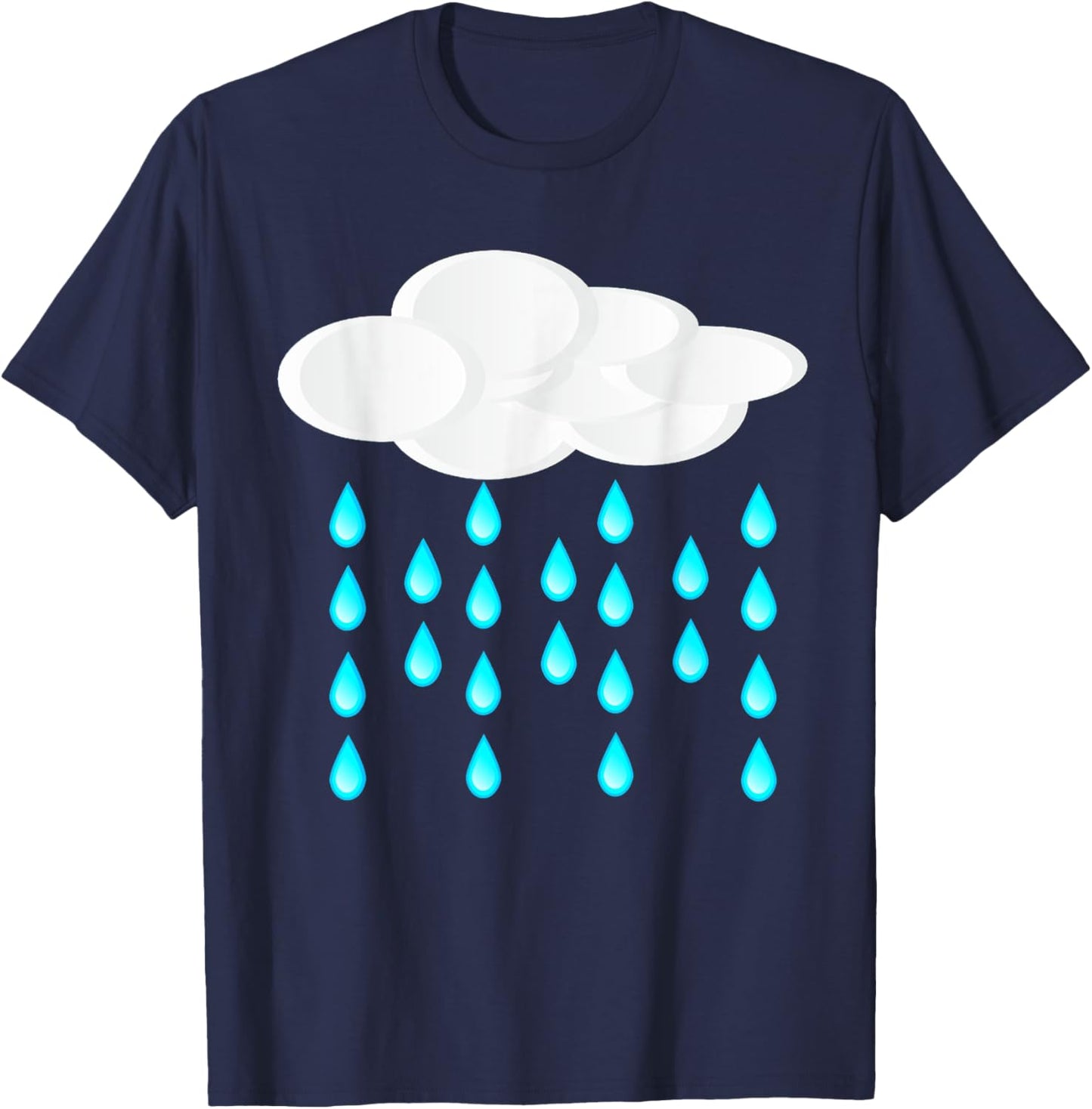 Rain Cloud Costume Shower Rainbow Sun Thunder T-Shirt - T-Shirt | Navy
