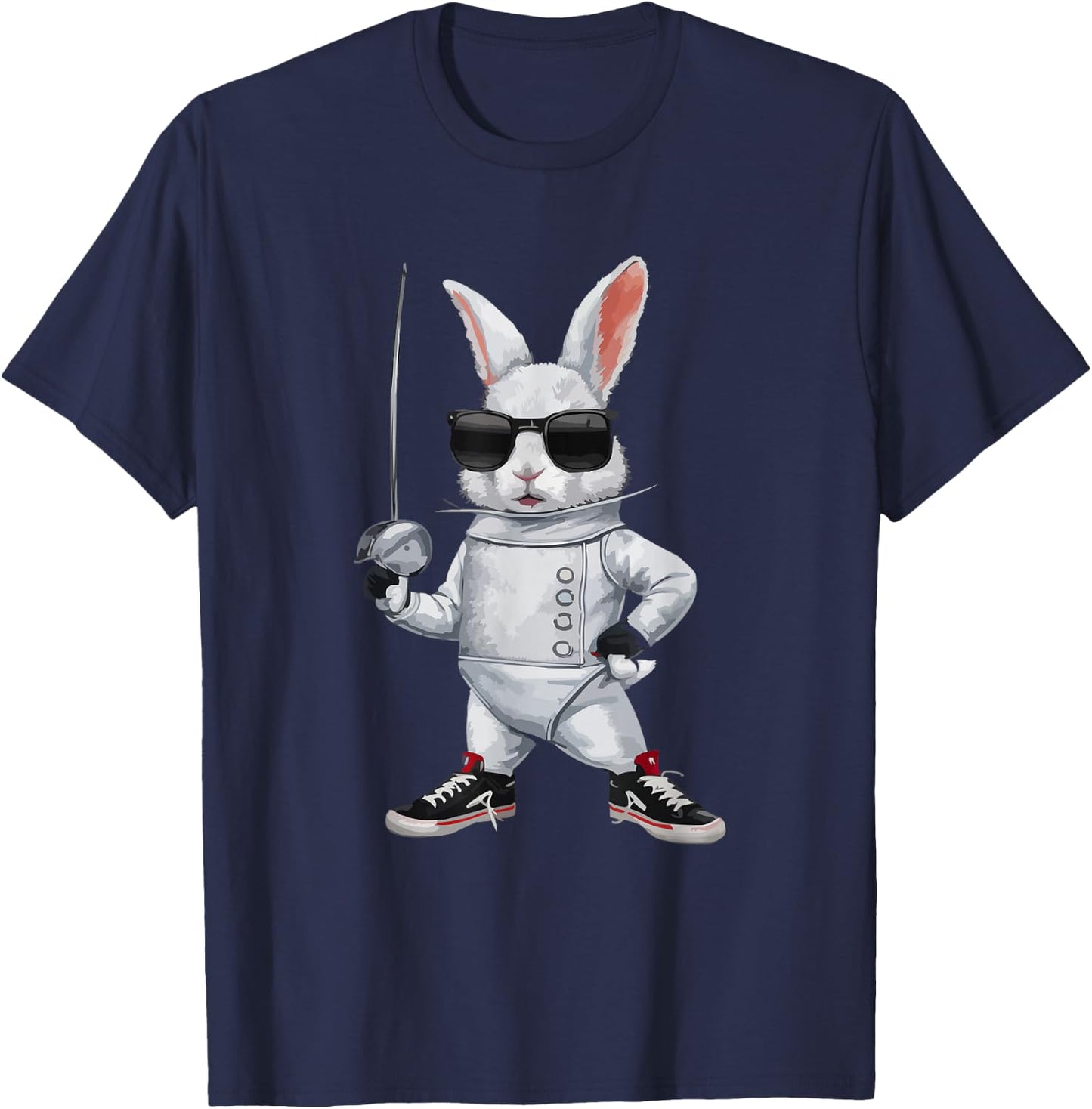 Fencing Sword Fight Swordsmanship Epee Foil Saber Fencer T-Shirt - T-Shirt | Navy