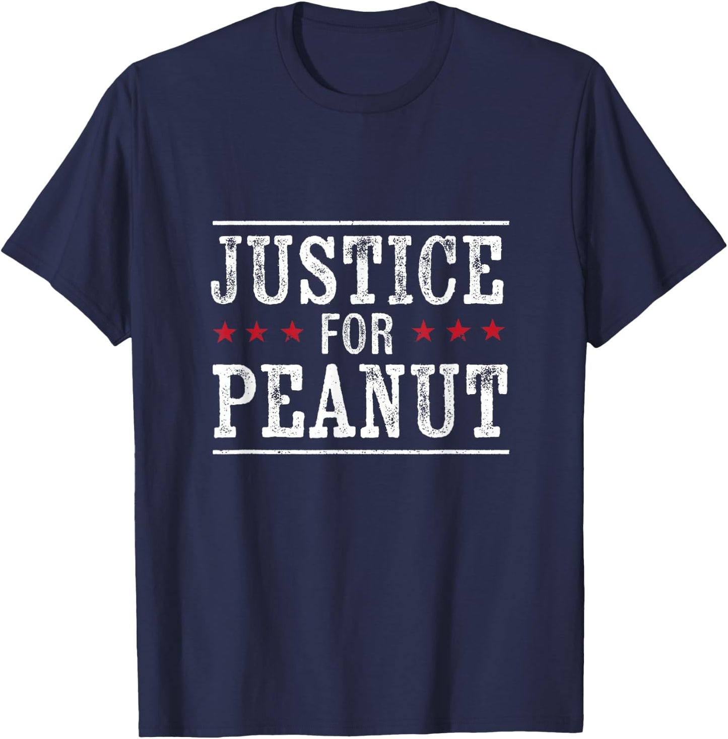 Justice For Peanut The Squirrel - Peanut Squirrel T-Shirt - T-Shirt | Navy