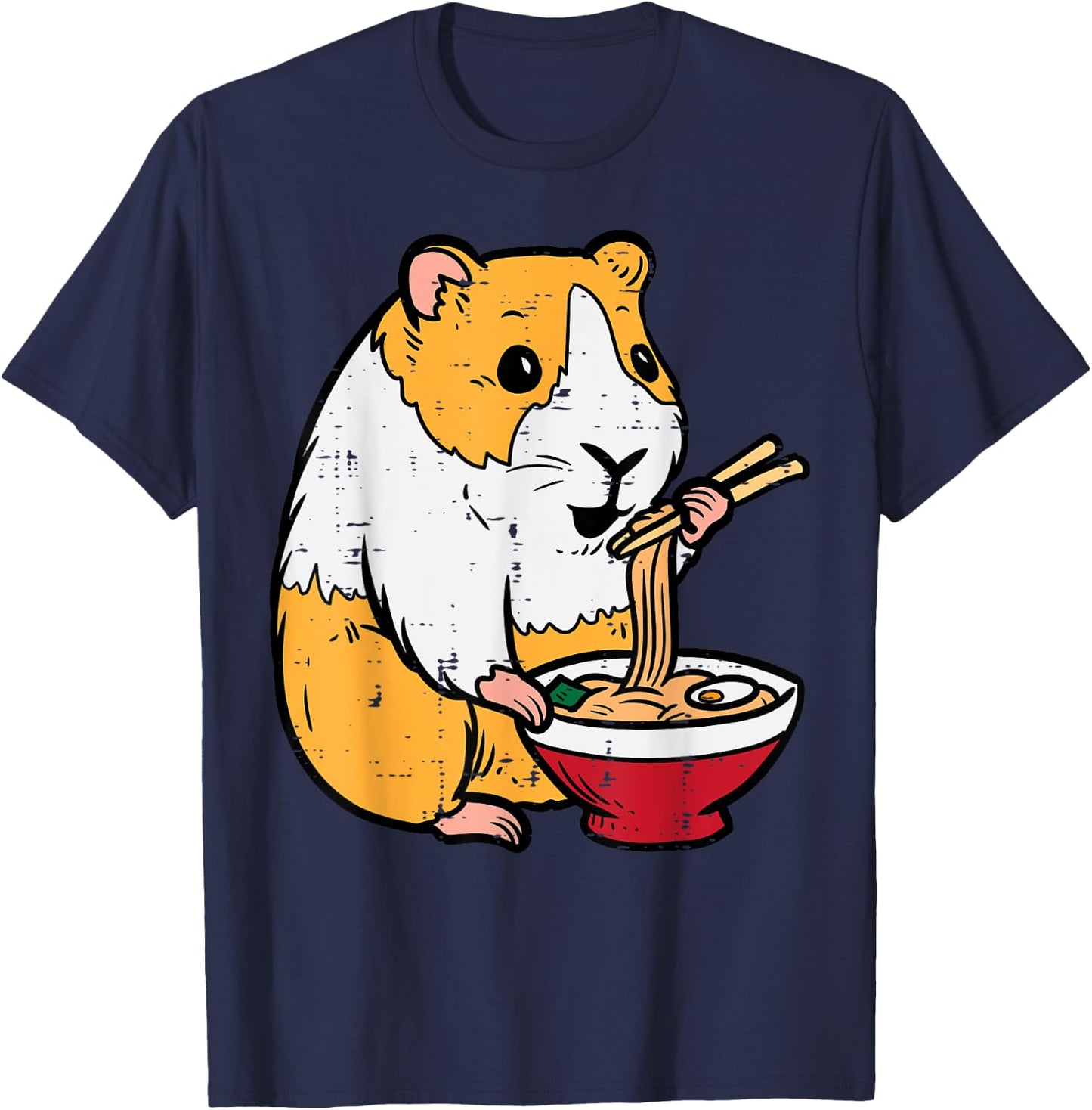 Guinea Pig Ramen Kawaii Cavy Anime Japanese Men Kids Women T-Shirt - T-Shirt | Navy