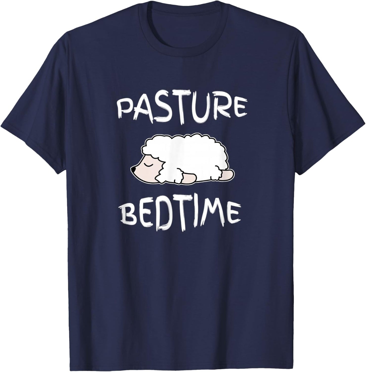 Lazy Sheep Pajamas Pasture Bedtime Pajama for Bedtime T-Shirt - T-Shirt | Navy