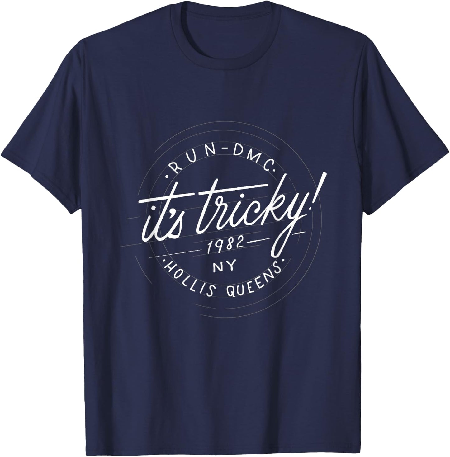 Run DMC It's Tricky 1982 Queens T-Shirt - T-Shirt | Navy