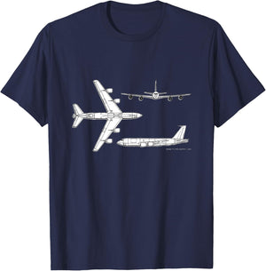 KC-135 Stratotanker Jet Military Aircraft Army Veteran Gift T-Shirt - T-Shirt | Navy