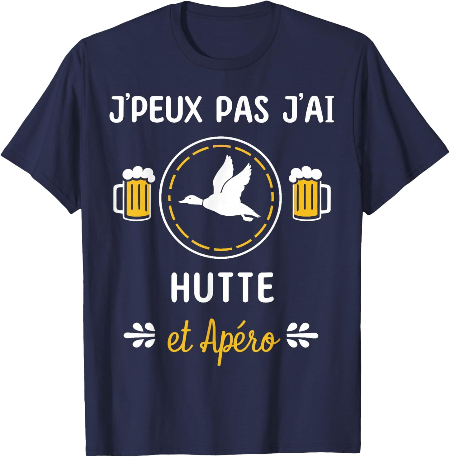 Je peux pas j'ai Hut , Black, S T-Shirt - T-Shirt | Navy