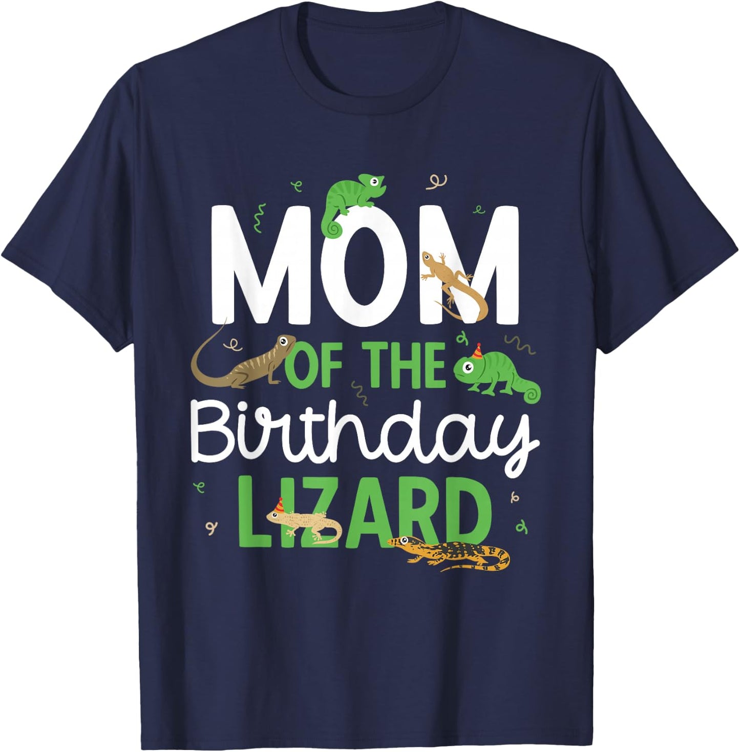 Children's Reptile Lizard Birthday T-Shirt - T-Shirt | Navy
