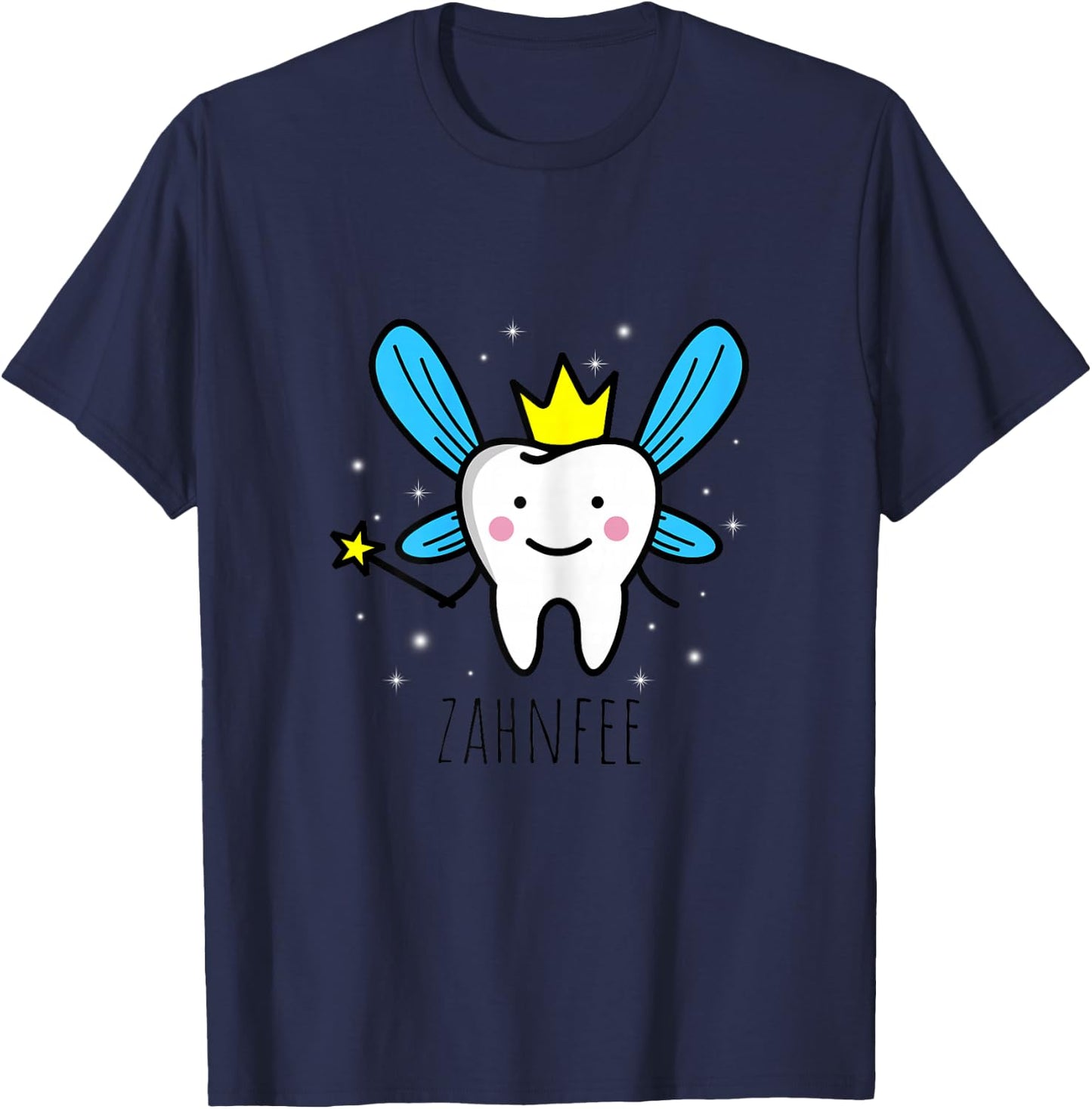 Tooth Fairy Carnival Party Costume Fancy Dress Teeth , White T-Shirt - T-Shirt | Navy