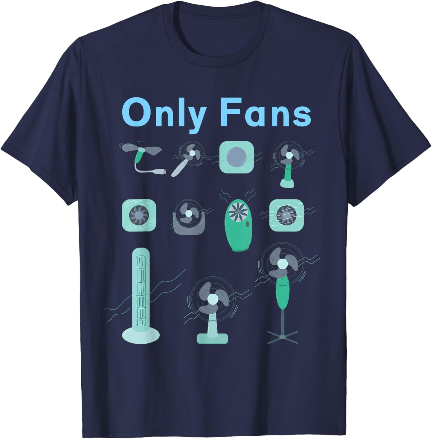 Only fans , Black, S T-Shirt - T-Shirt | Navy