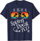 Is It Spring Break Yet? Retro Sunset Sunglass Teacher Gifts Women T-Shirt - T-Shirt | Navy
