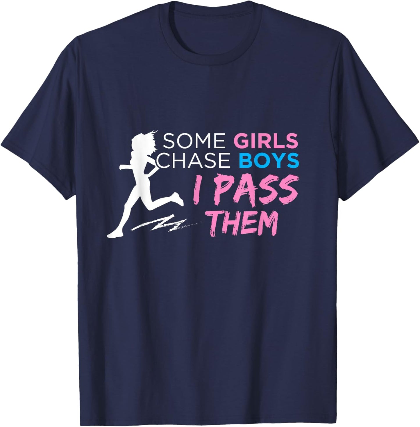Cross Country Track Marathon Runner Girls Love Running T-Shirt - T-Shirt | Navy