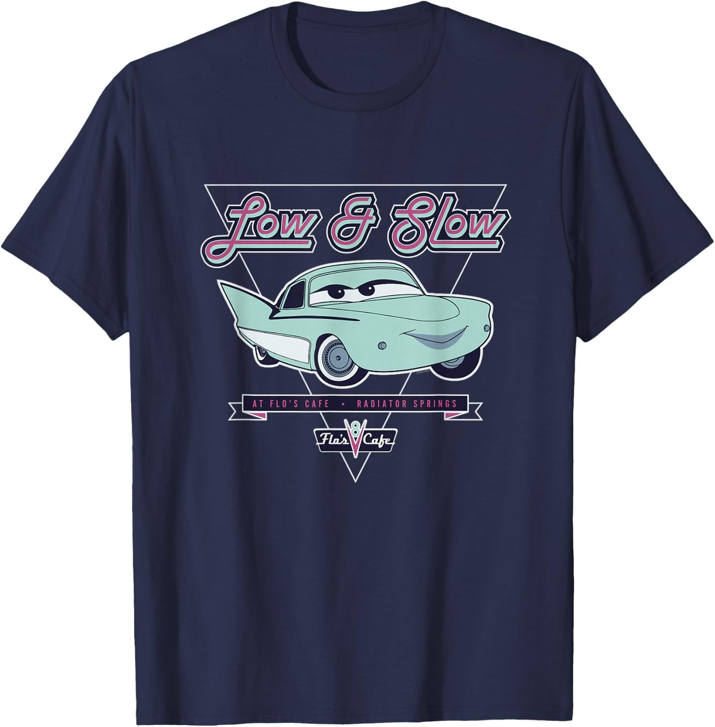 Disney and Pixar’s Cars Flo Low & Slow at Flo’s V8 Café T-Shirt - T-Shirt | Navy