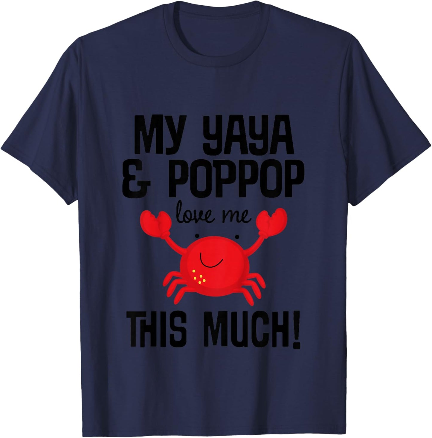 Kids Yaya And PopPop Grandson Crab T-Shirt - T-Shirt | Navy