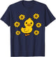Cute Duck Summer Sunflower Kawaii Duck T-Shirt - T-Shirt | Navy