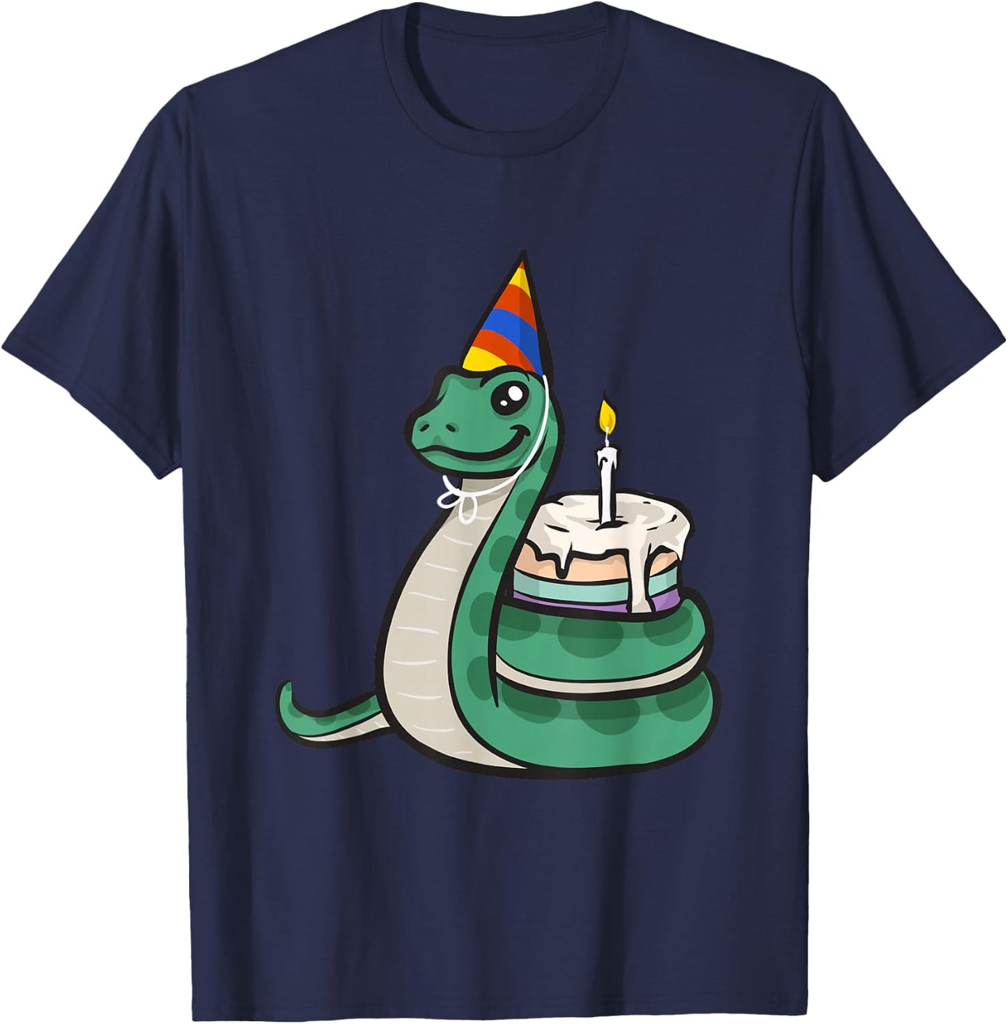 Kids Snake Birthday Snake T-Shirt - T-Shirt | Navy