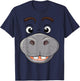 Funny Hippopotamus Hippo Face Cosplay DIY Costume Halloween T-Shirt - T-Shirt | Navy
