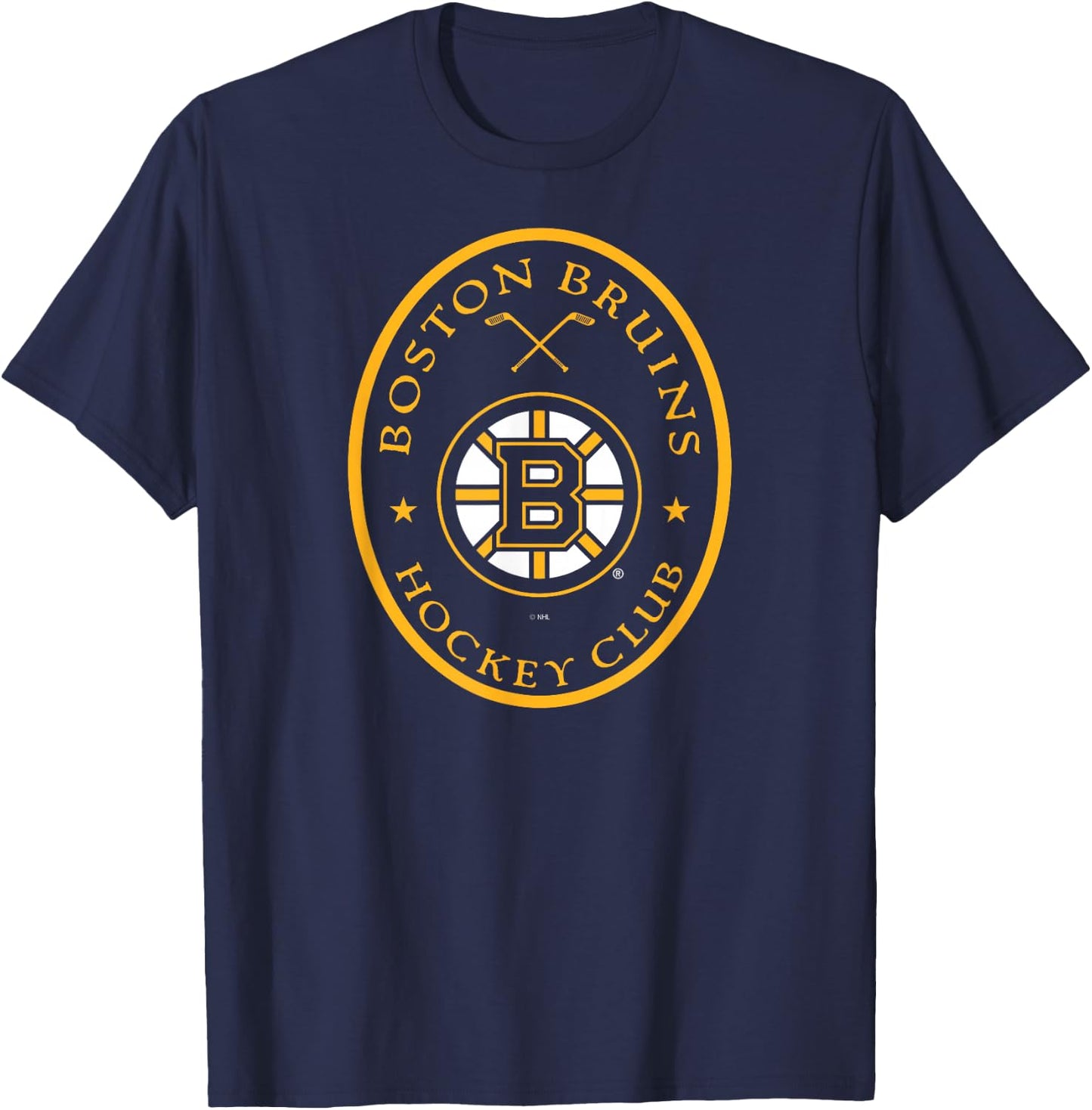 Boston Bruins Iconic Black Officially Licensed T-Shirt - T-Shirt | Navy