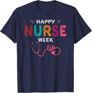Happy Nurse Week T-Shirt - T-Shirt | Navy