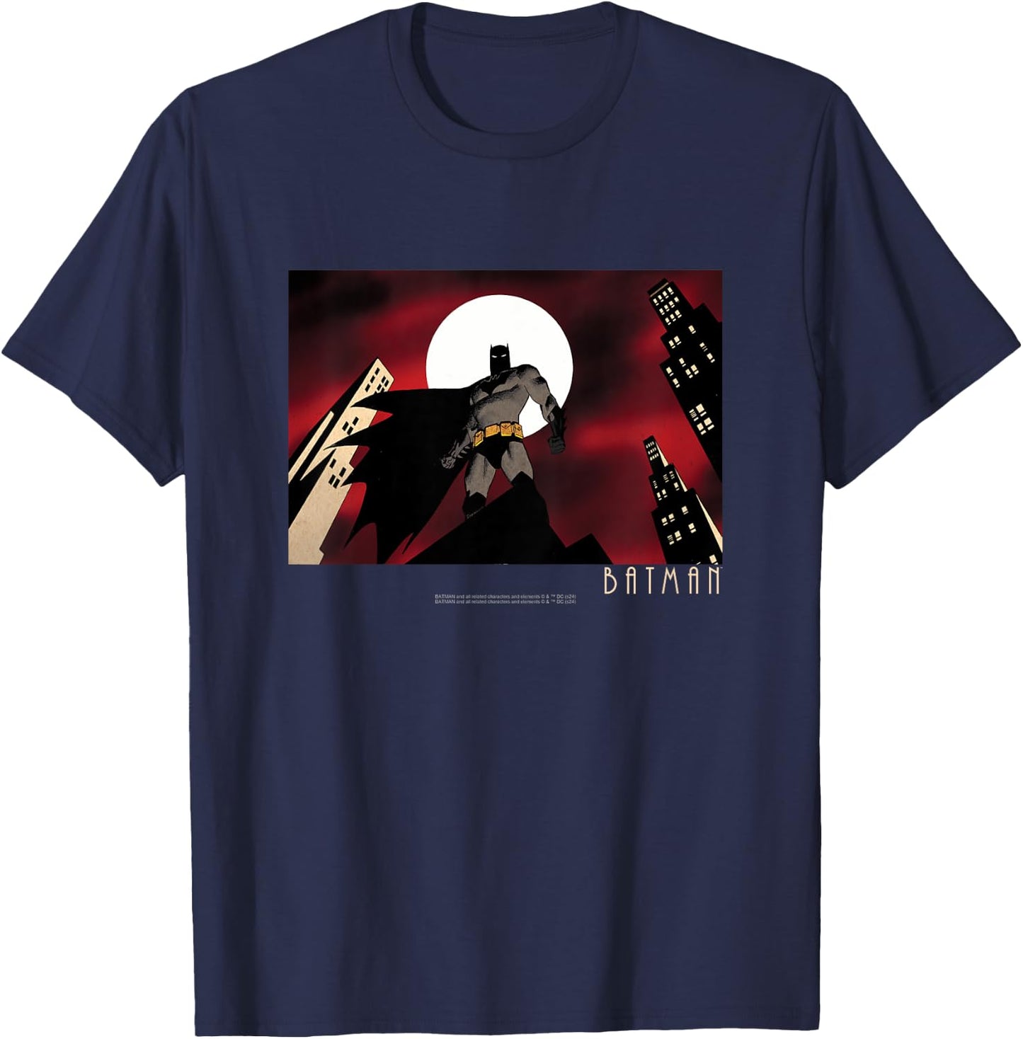Kids Batman Red Sky Landscape Camiseta , Black, 2 T-Shirt - T-Shirt | Navy