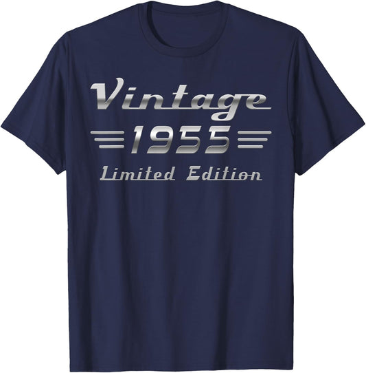 Vintage 1955 Classic Car 70th Anniversary T-Shirt - T-Shirt | Navy