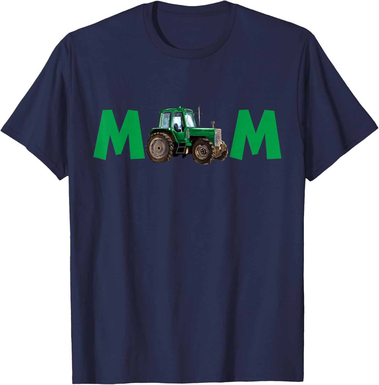 Mama Mom Of The Birthday Boy Farm Tractor Family Matching T-Shirt - T-Shirt | Navy