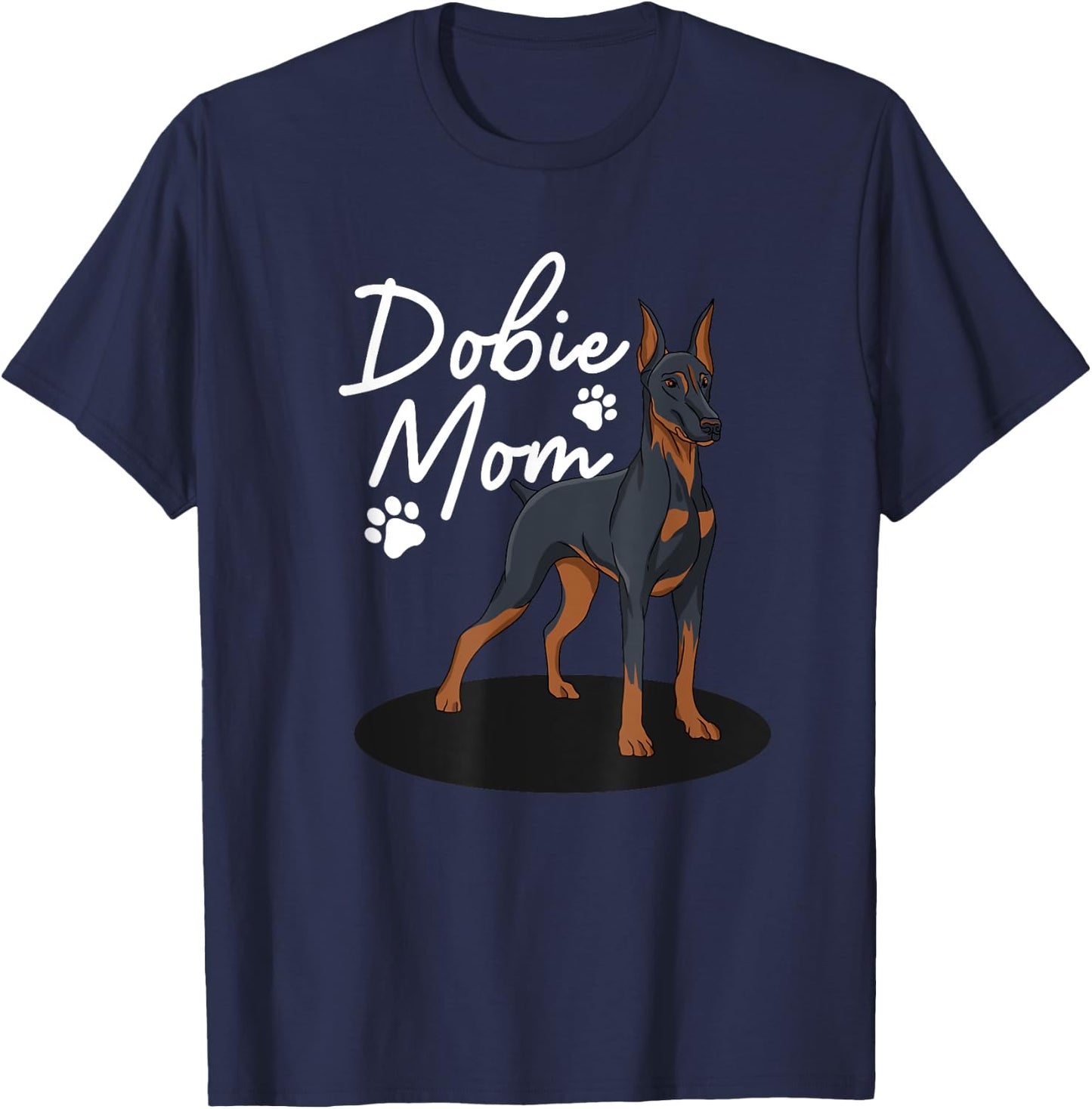 Cool Doberman Mom Girls Mother Doberman Pinscher T-Shirt - T-Shirt | Navy